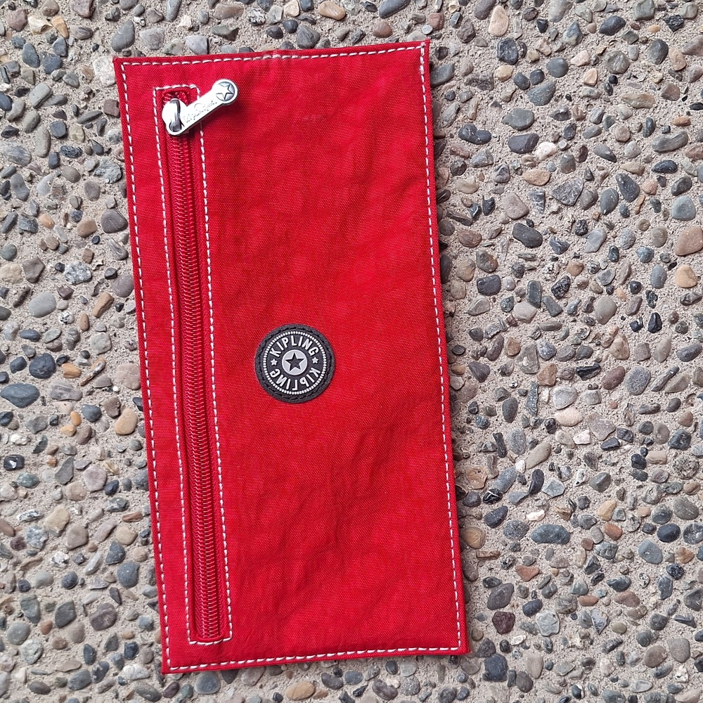 Kipling Red Travel Passport Pouch - Picture 2 of 9